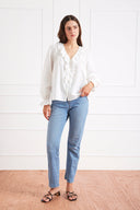 Long Sleeve Chloe Shirt in Off White