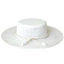 LORETTA Linen Jute Hat in Off White