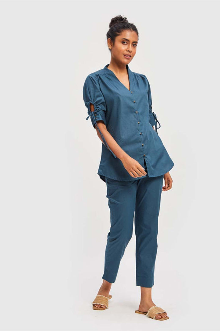 The Goes with Everything Pant in Poplin Blue