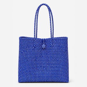 Toko Recycled Woven Tote Bag, in Navy
