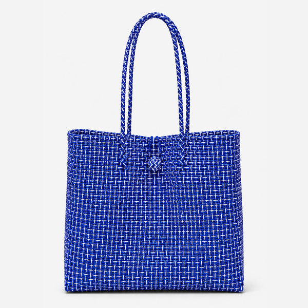 Toko Recycled Woven Tote Bag, in Navy