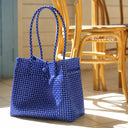 Toko Recycled Woven Tote Bag, in Navy