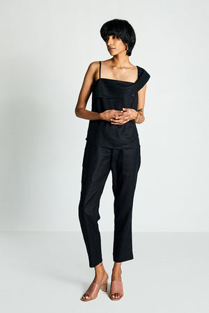 The Wandering Wave Top in Black