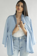 Travel Light Denim Jacket in Ocean Blue