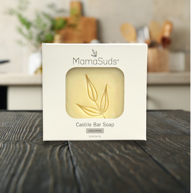 100% Vegan Unscented Castile Bar Soap