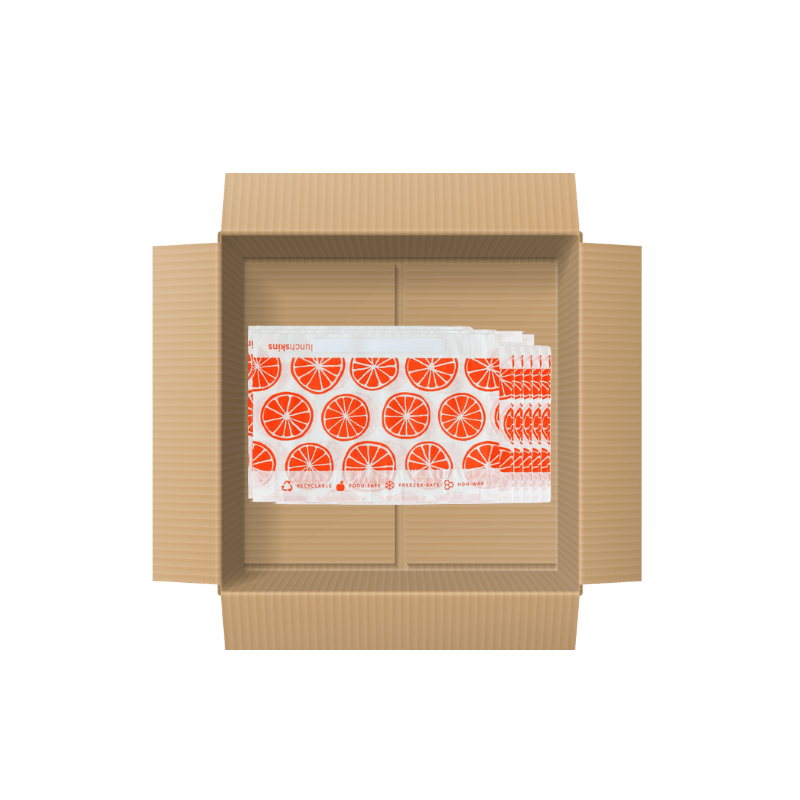 500 Self-Sealing Snack Bags - Orange