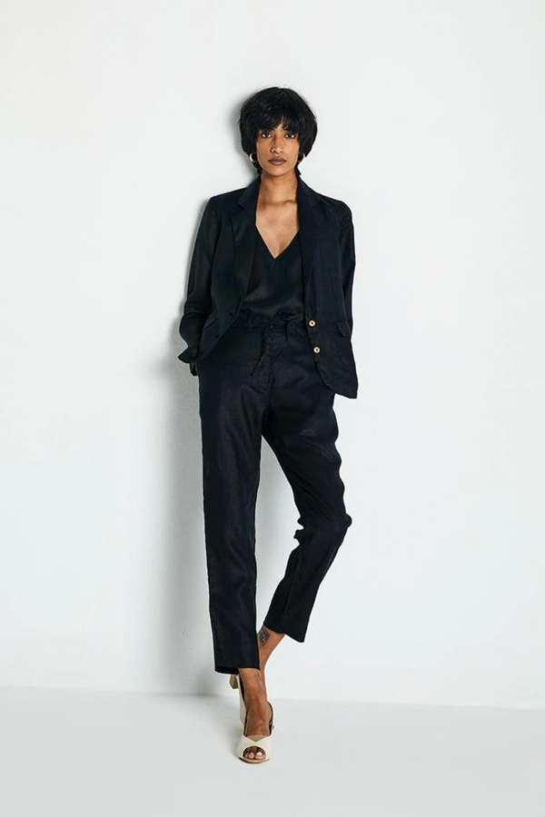Hemp Three Piece Set in Black
