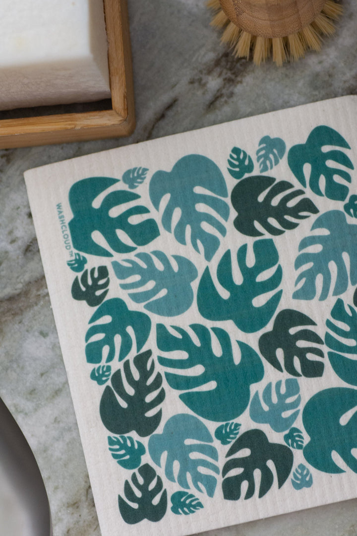WASHCLOUD® - MONSTERA FLORA - Dish Sponge Cloth