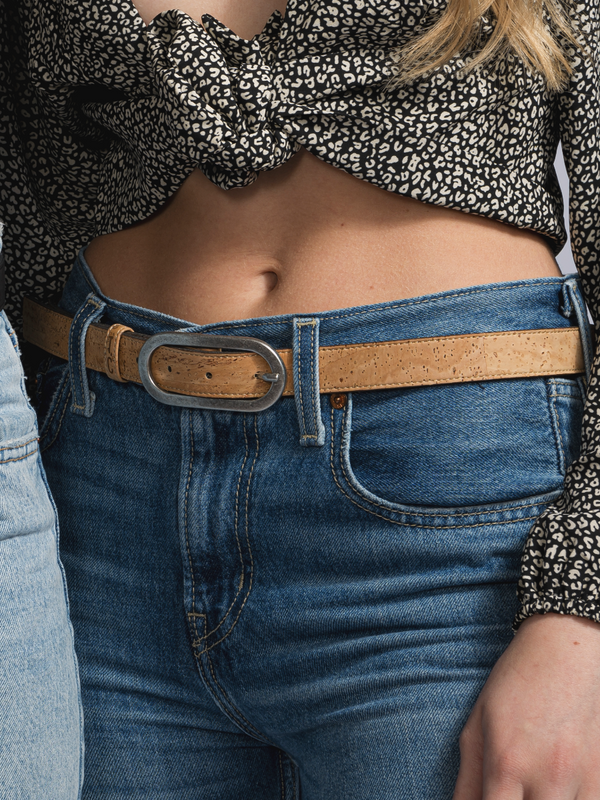 Vegan Cork Leather Belt (Natural)