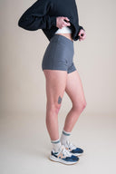 Yoga Shorts in Concrete