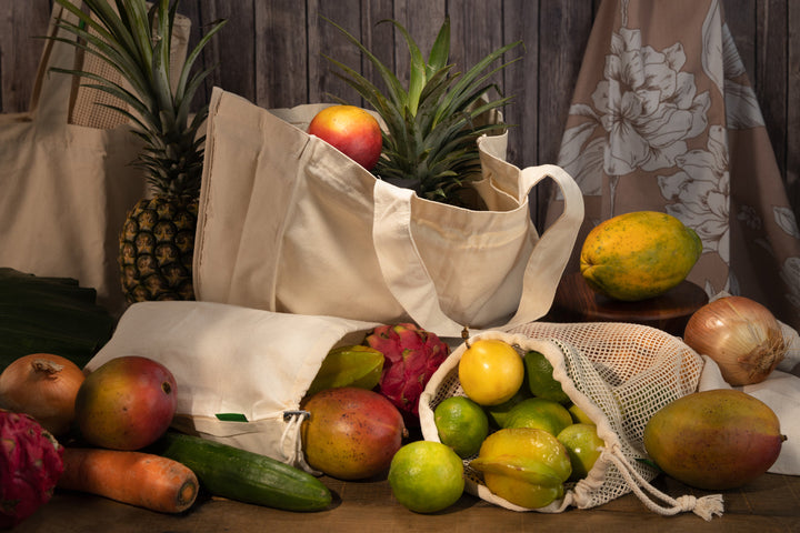 Cotton Grocery Tote Bag (With Pockets)