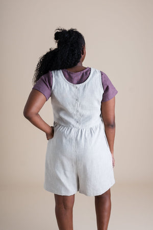 Lisbon Romper (Updated) in Sand Dollar