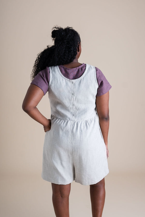 Lisbon Romper (Updated) in Sand Dollar