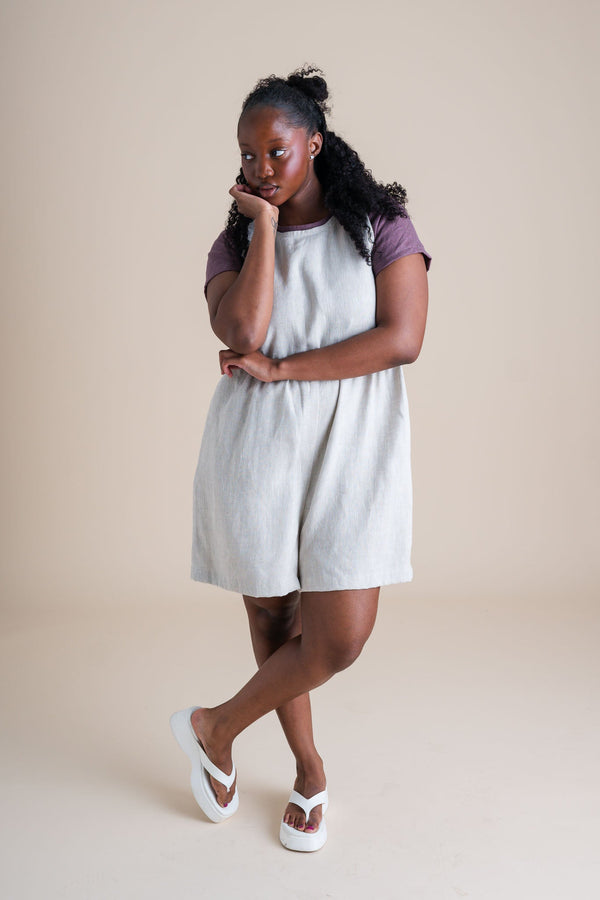 Lisbon Romper (Updated) in Sand Dollar