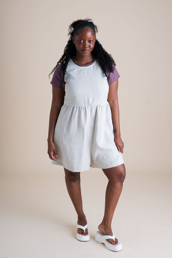 Lisbon Romper (Updated) in Sand Dollar