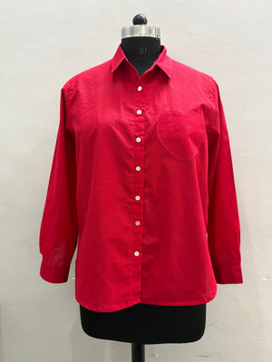 Good Boyfriend Shirt with Heart Pocket Cherry Red