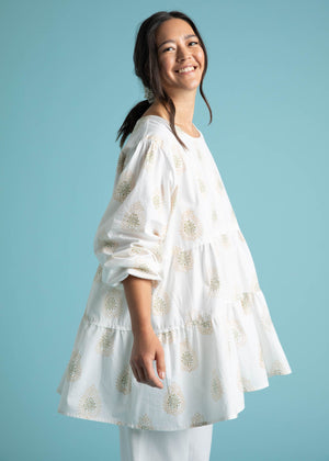 Meadow Tiered Tunic - Totem Paisley in Baked Clay