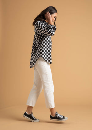 Good Boyfriend Shirt - Checkerboard Black