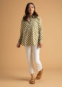 Good Boyfriend Shirt - Checkerboard Olive Oil