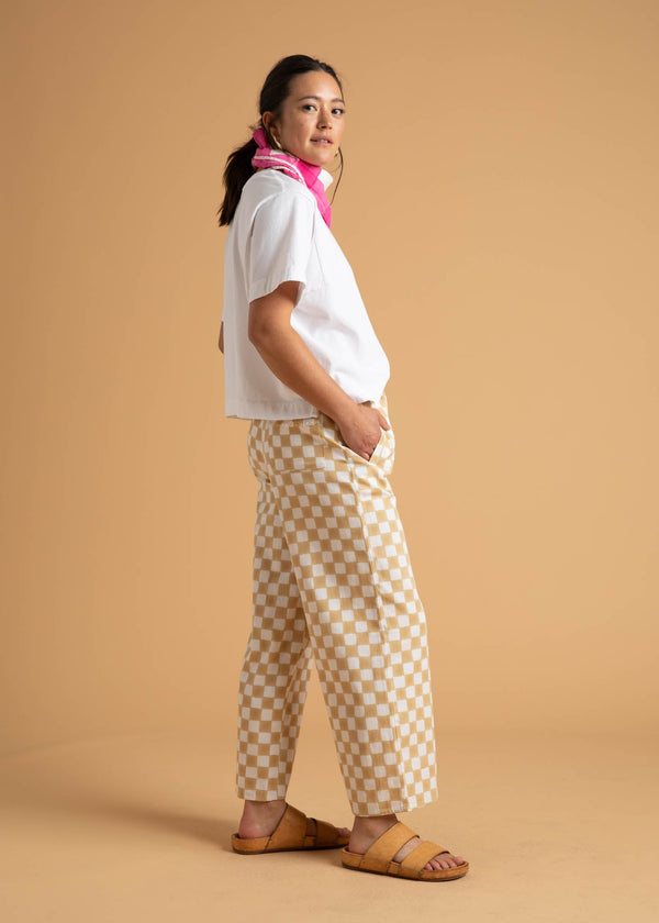 Shore Pant - Checkerboard Natural
