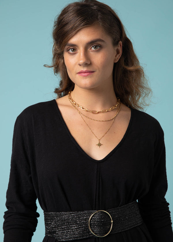 Be Clever Duo Dress - Black