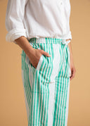Shore Pant - Mixed Up Stripe - Seaglass & Cerulean