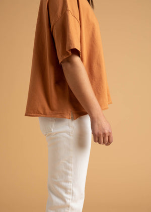 Mare Mock Neck Top - Marigold