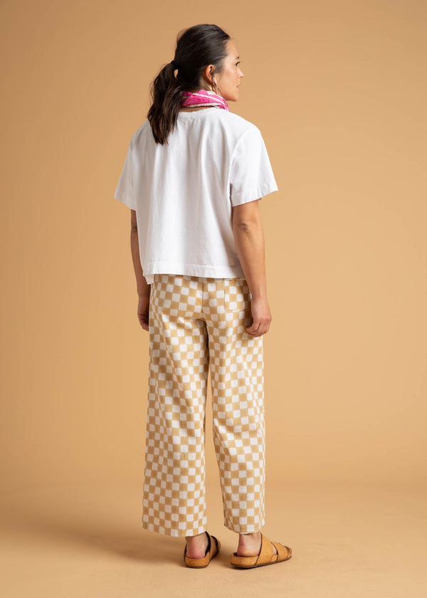 Shore Pant - Checkerboard Natural