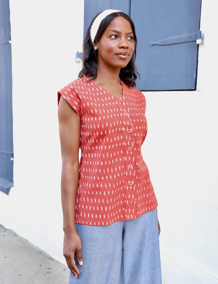 Aurora Button Top
