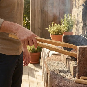 Bamboo Barbecue Grilling Tong 19"