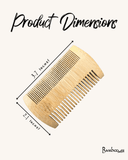 Bamboo Beard Comb | Double-Sided