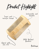 Bamboo Beard Comb | Double-Sided