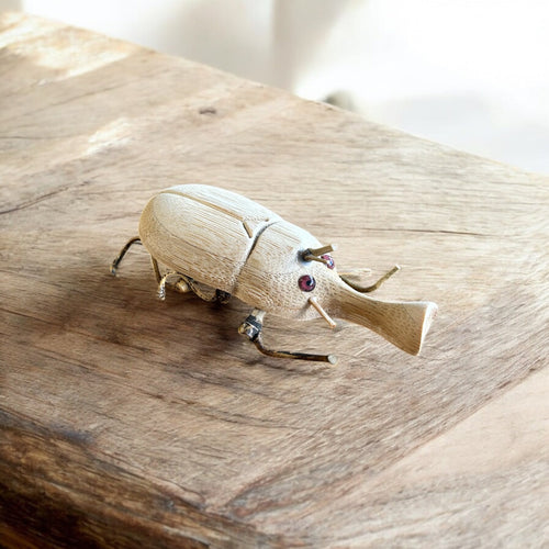Kids Bamboo Toy | Unicorn Beetle