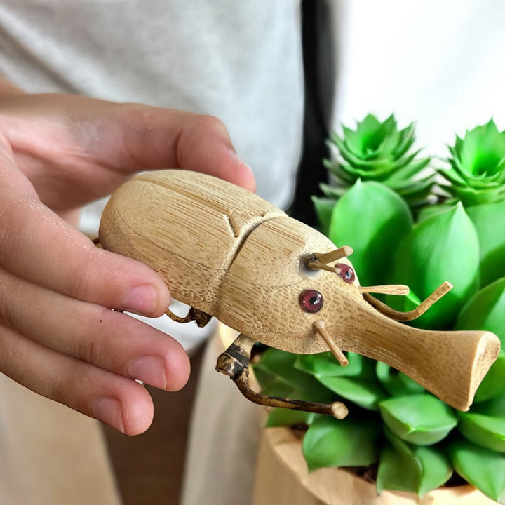 Kids Bamboo Toy | Unicorn Beetle