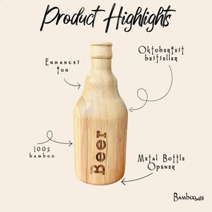 Bamboo Bottle-Shaped Bottle Opener