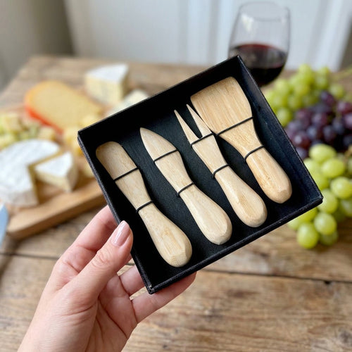 Bamboo Cheese Knife Box Set