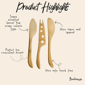 Bamboo Cheese Knife Set