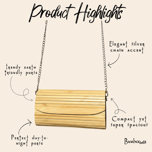 Bamboo Clutch Purse