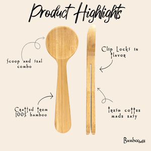 Bamboo Coffee Clip Scoop