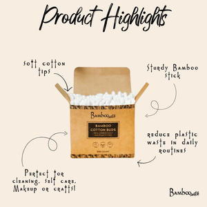 Bamboo Cotton Ear Buds | 200 ct