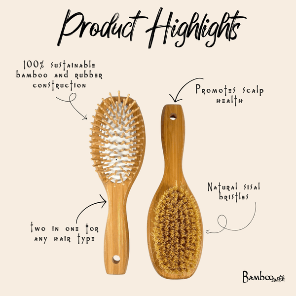 Bamboo Double-Sided Hair Brush