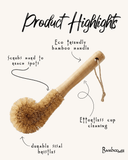 Bamboo Drinkware Cleaning Brush | Straight