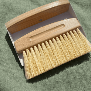 Bamboo Dust Pan With Brush