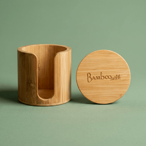Bamboo Facial Rounds Holder