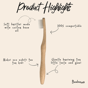 Bamboo Kids Toothbrush | Compostable Bristle