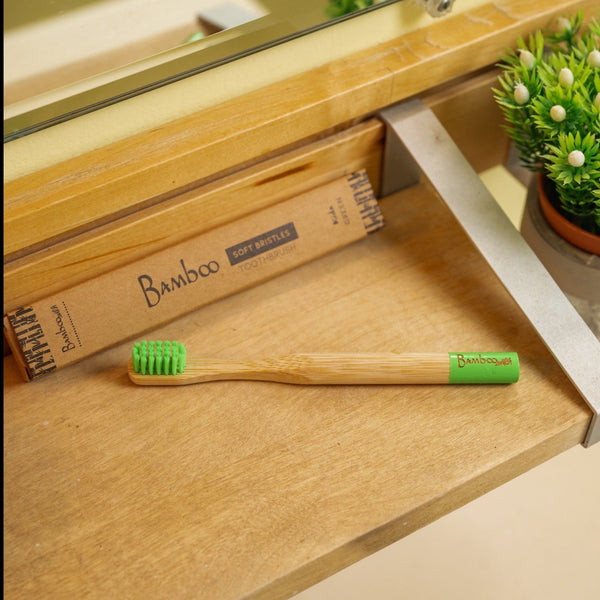 Bamboo Kids Toothbrush | Round Handle