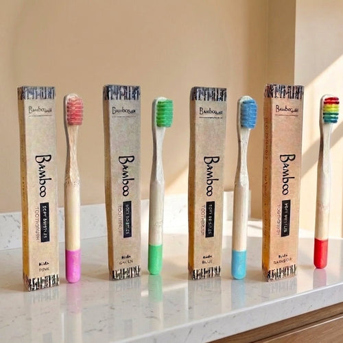 Bamboo Kids Toothbrush | Round Handle
