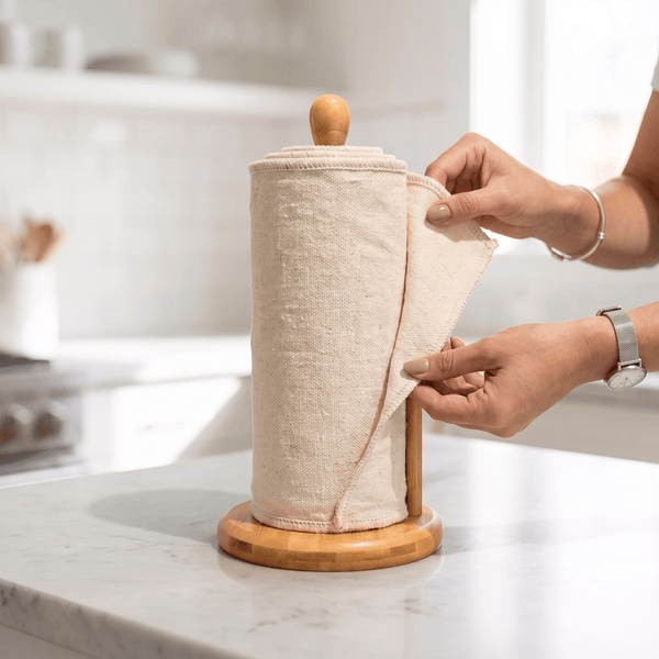 Bamboo Kitchen Paper Towel Holder