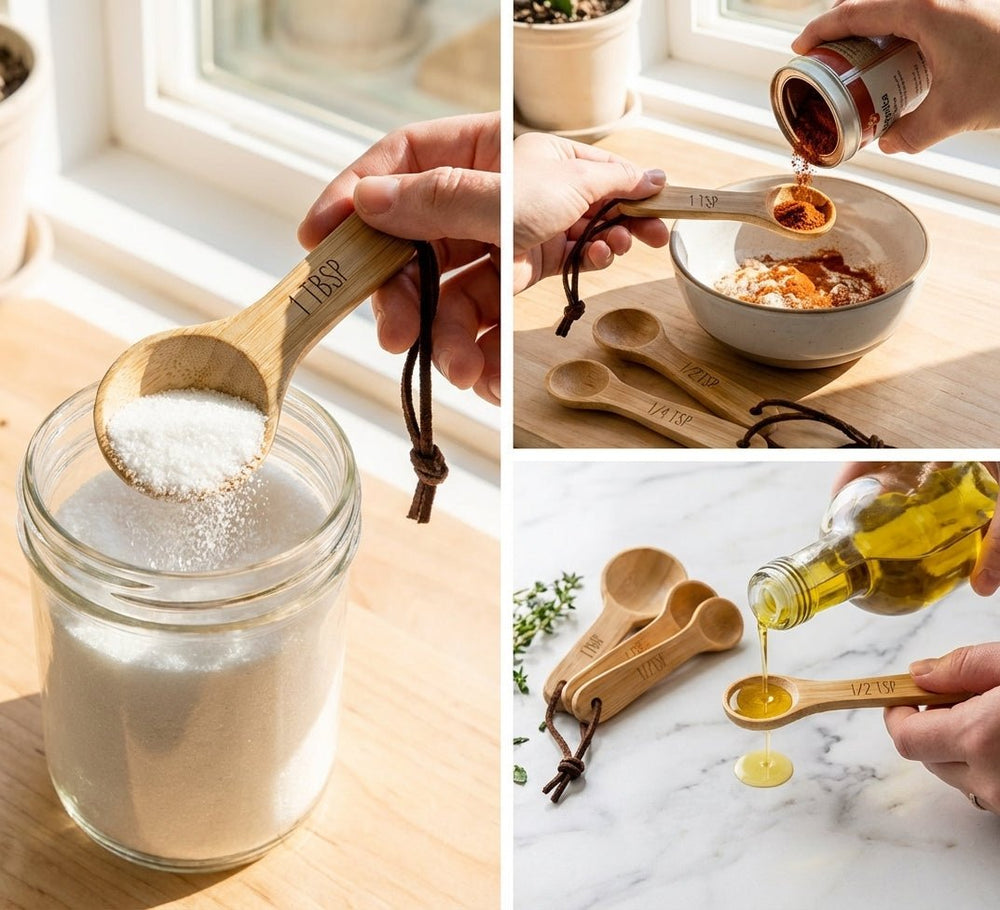 Bamboo Measuring Spoons Set