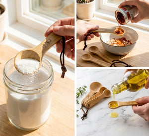 Bamboo Measuring Spoons Set